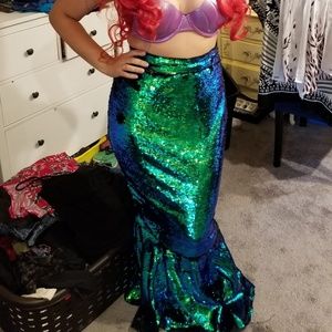 Sequin mermaid costume skirt
